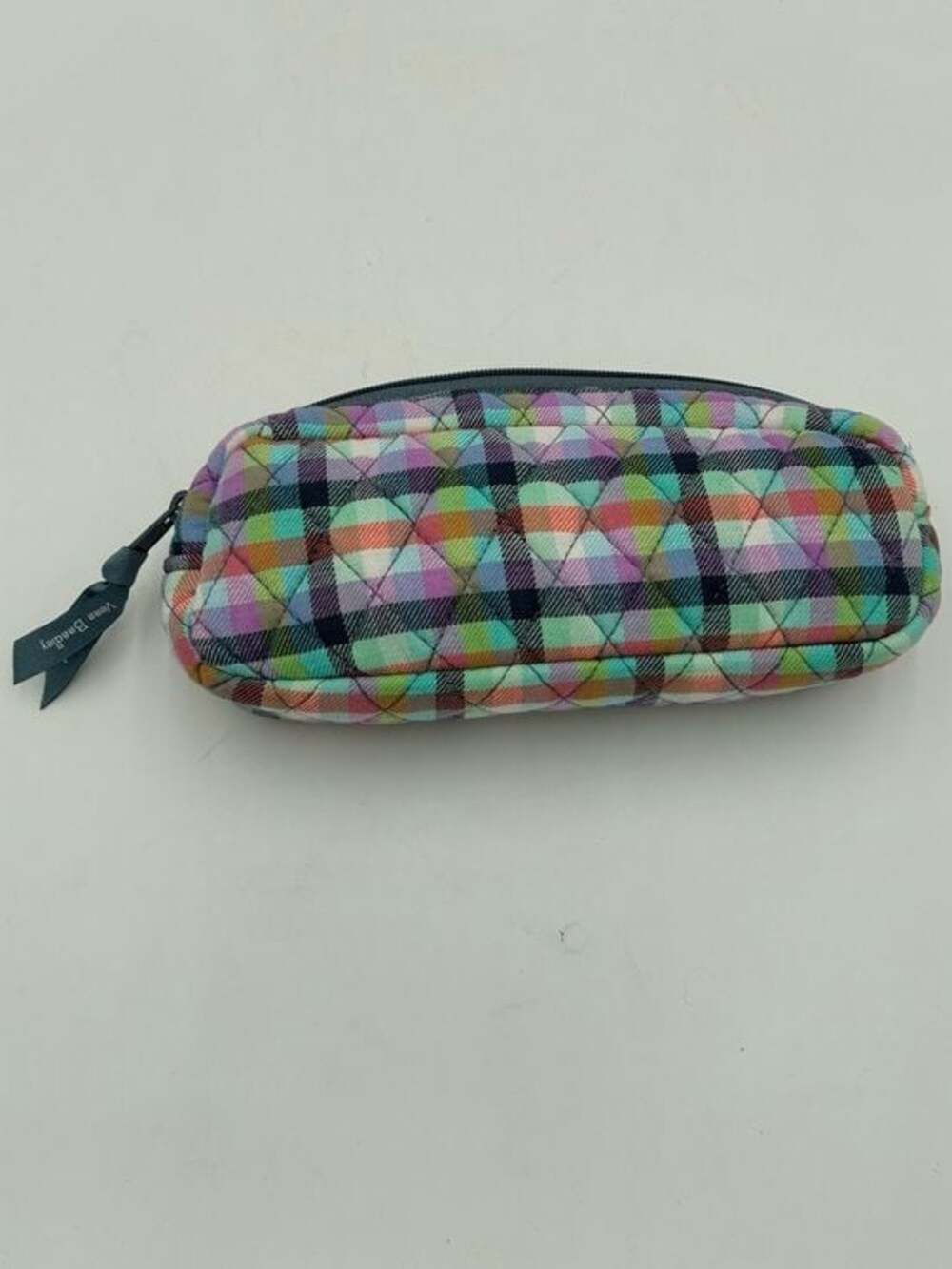 Vera Bradley Quilted Plaid Cosmetic Pouch in Black, Pink, Green, Blue, Orange